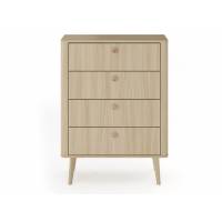 Komoda 4 szuflady w stylu skandynawskim 88 cm VICOI